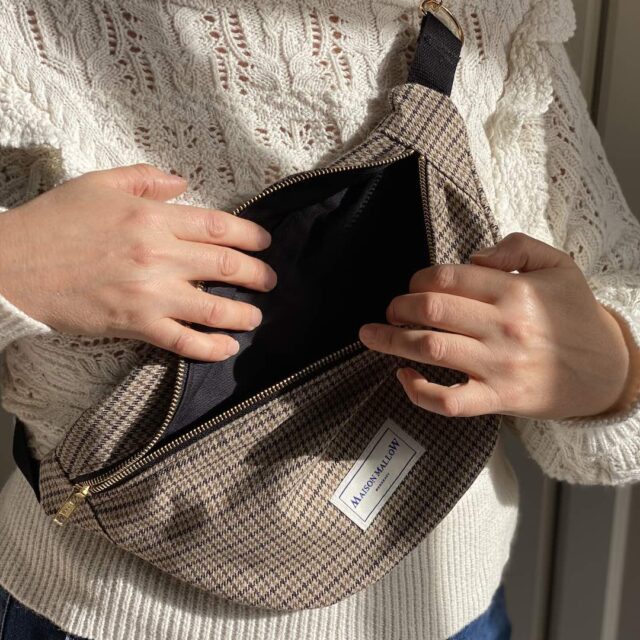 Maison Mallow - Sac Banane William marron et beige