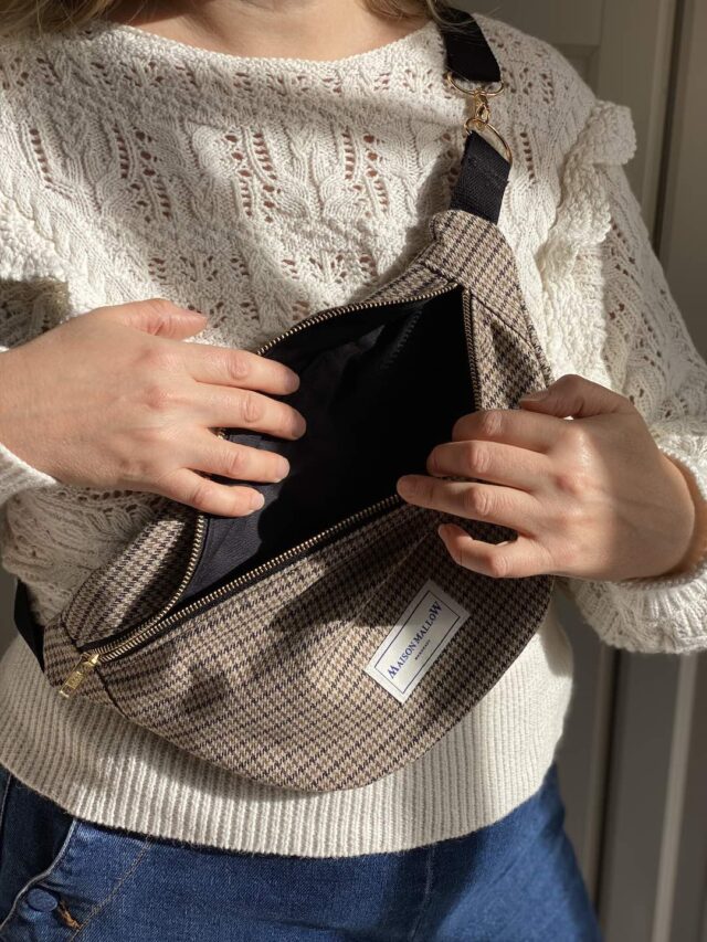 Maison Mallow - Sac Banane William marron et beige