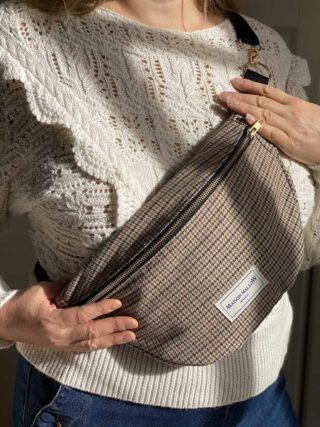 MAISON MALLOW - Sac Banane William marron et beige