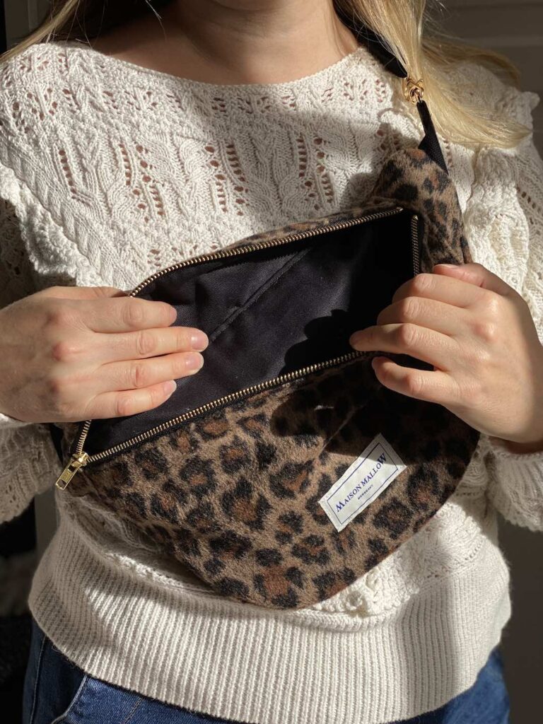 Maison Mallow - Sac Banane Léopard en laine