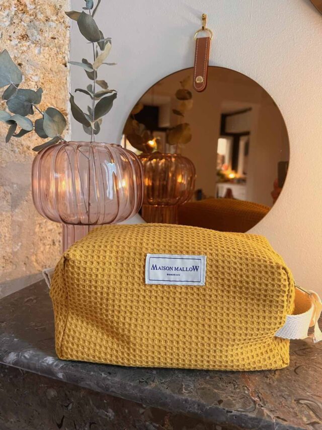 Maison Mallow - Trousse de Toilette Jaune Moutarde