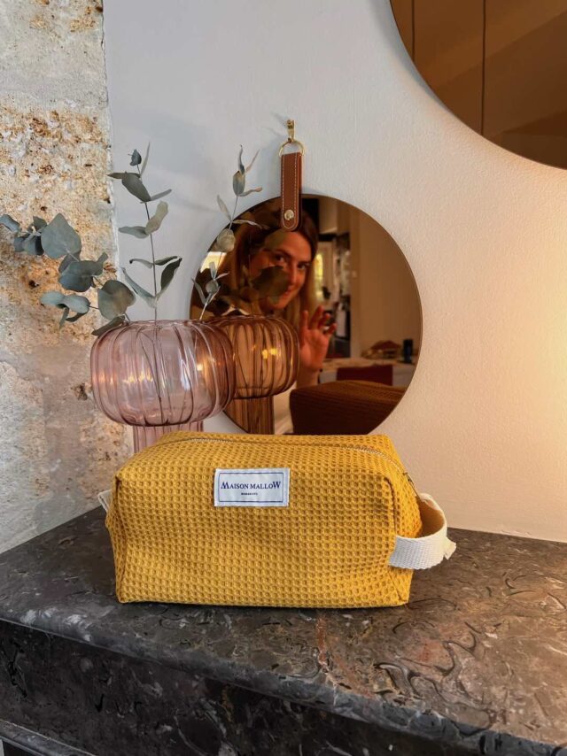 Maison Mallow - Trousse de Toilette Jaune Moutarde