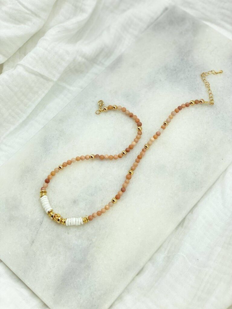 Maison Mallow - Collier Dakota en rhodochrosite