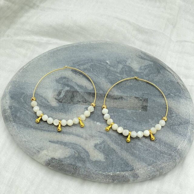 Maison Mallow - Boucles d'Oreilles Chloé en nacre