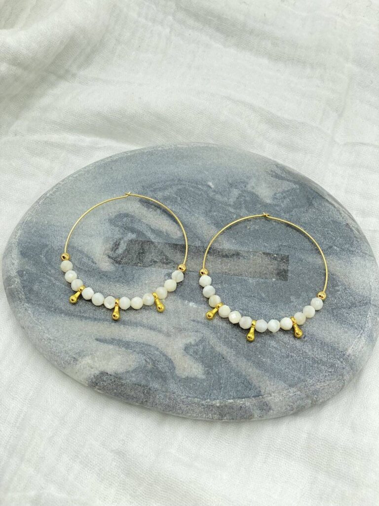 Maison Mallow - Boucles d'Oreilles Chloé en nacre