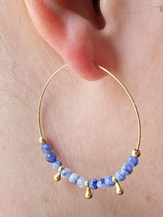 MAISON MALLOW - Boucles d'Oreilles Chloé en Sodalite