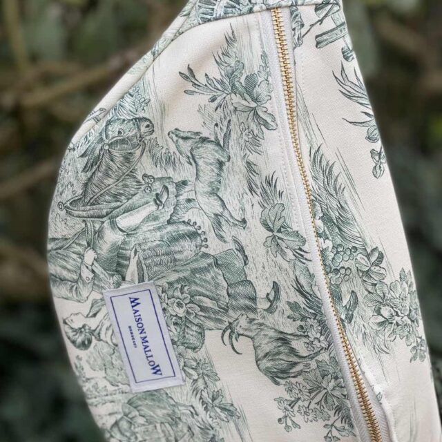 Maison Mallow - Sac Banane Toile de Jouy Verte