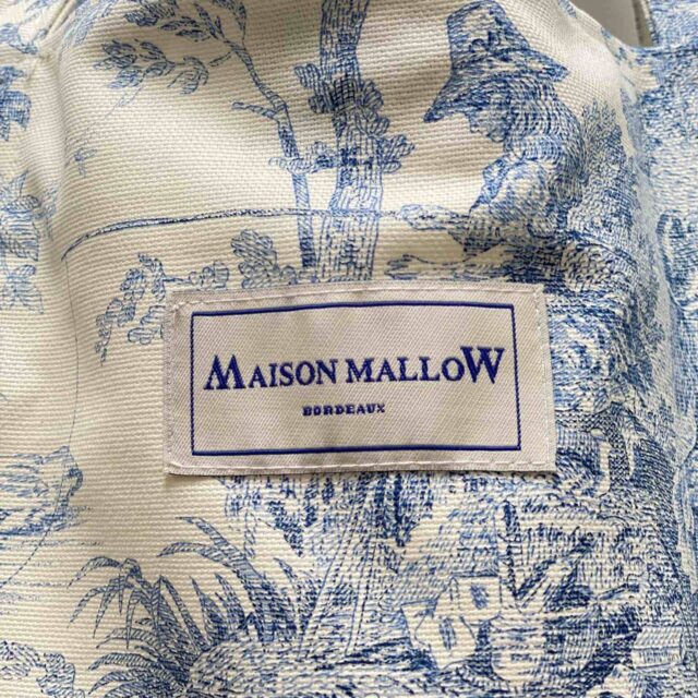 Maison Mallow - Sac Cabas Medium en Toile de Jouy Bleue