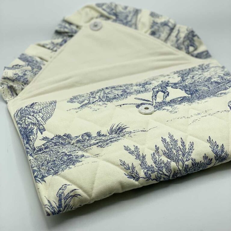 Maison Mallow - Pochette matelassée avec volant - Toile Jouy