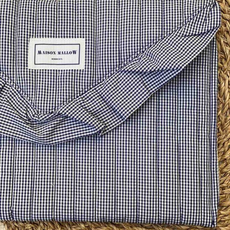 Maison Mallow - Pochette matelassée avec volant - carreaux Vichy rouges