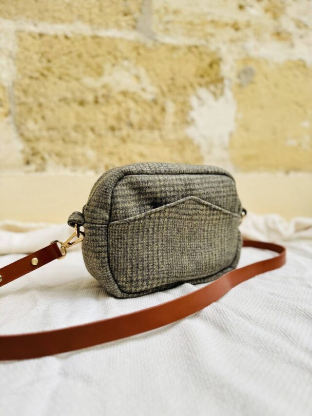 Maison Mallow - Sac à bandoulière laine verte Constance