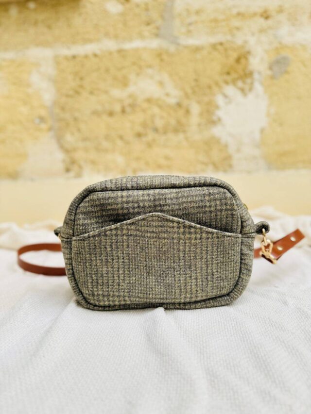 Maison Mallow - Sac à bandoulière laine verte Constance