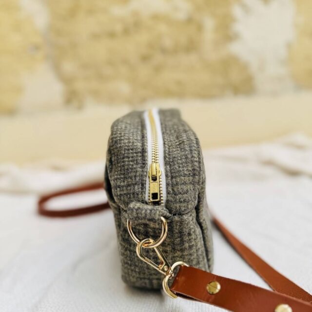 Maison Mallow - Sac à bandoulière laine verte Constance