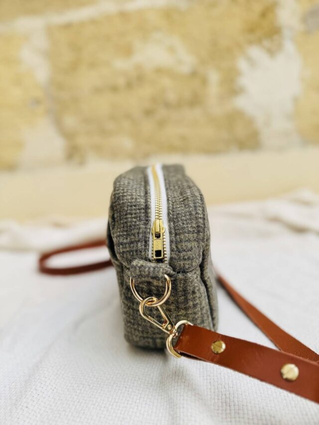 Maison Mallow - Sac à bandoulière laine verte Constance