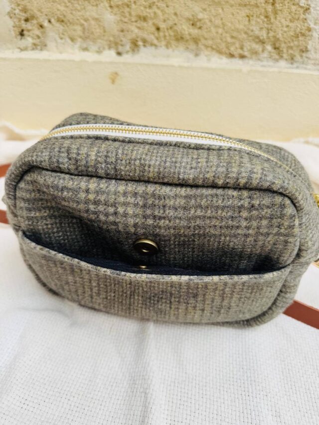 Maison Mallow - Sac à bandoulière laine verte Constance