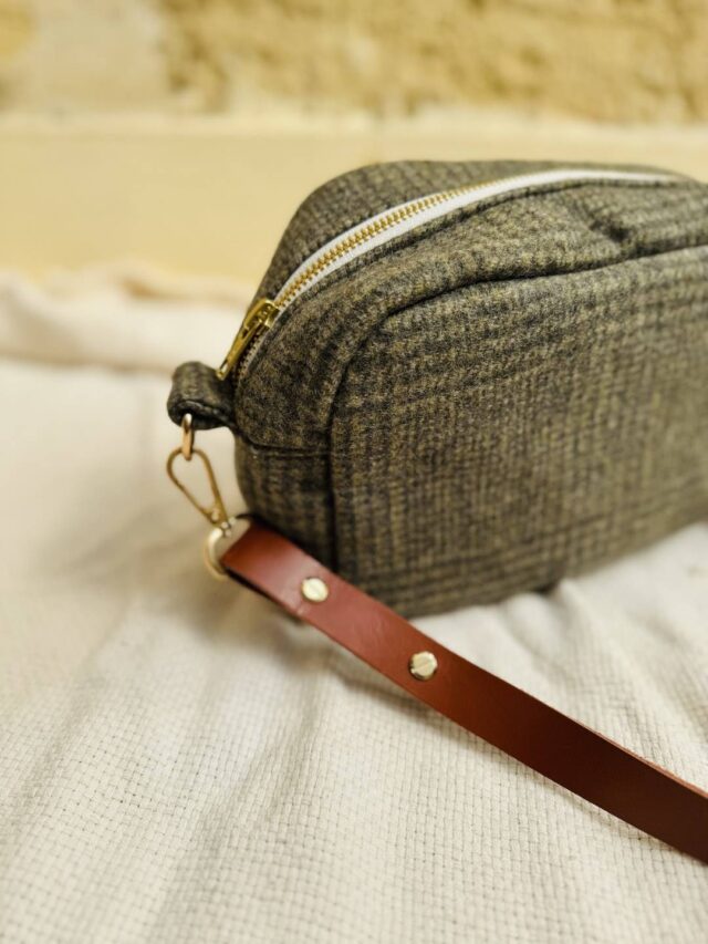 Maison Mallow - Sac à bandoulière laine verte Constance