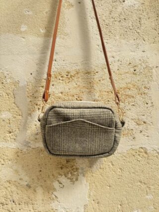 MAISON MALLOW - Sac à bandoulière laine verte Constance