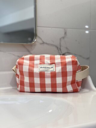 MAISON MALLOW - Trousse de Toilette à carreaux rouges