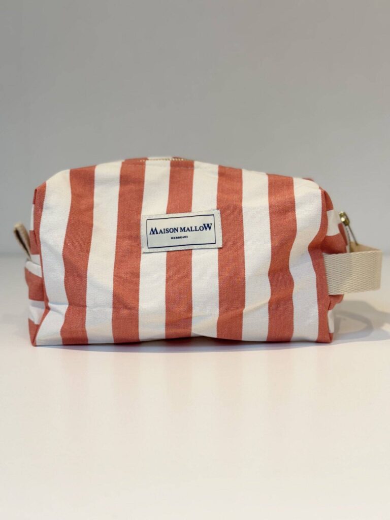 Maison Mallow - Trousse de Toilette à rayures rouges