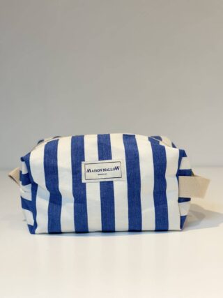 MAISON MALLOW - Trousse de Toilette à rayures bleues et blanches