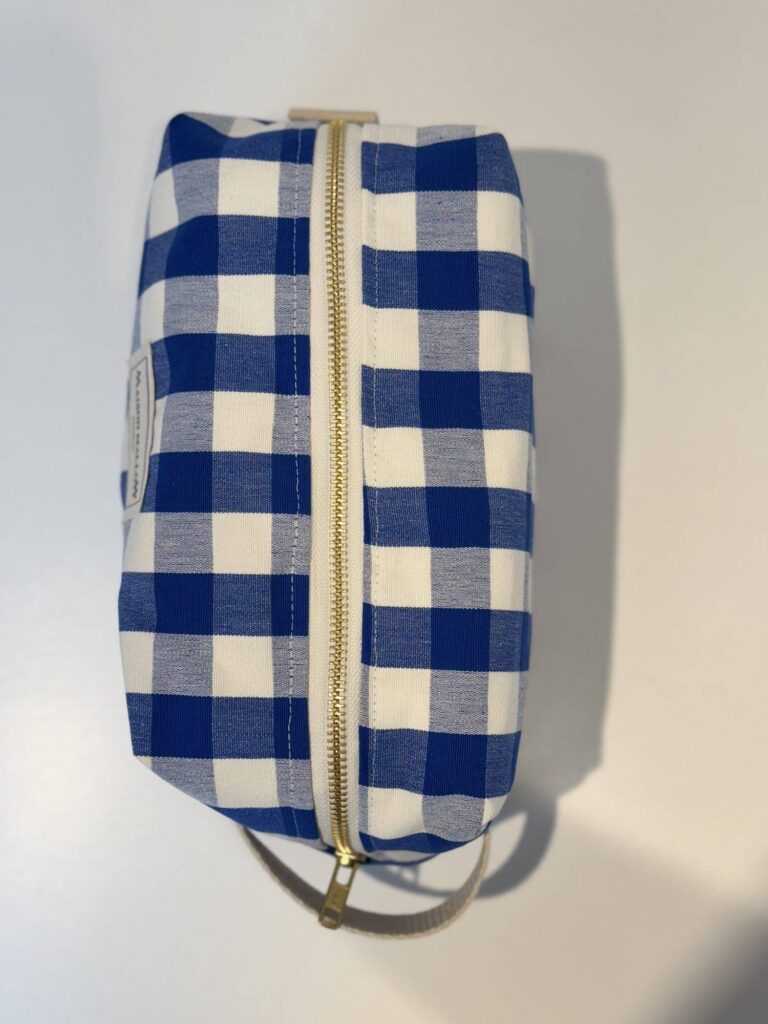 Maison Mallow - Trousse de Toilette à carreaux bleus et blancs