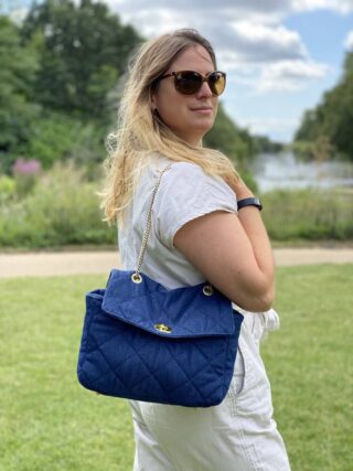 MAISON MALLOW - Sac à bandoulière en jean matelassé Audrey