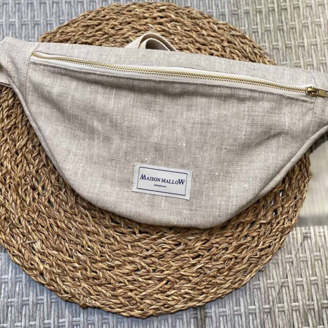 Maison Mallow - Sac Banane Lin blanc cassé