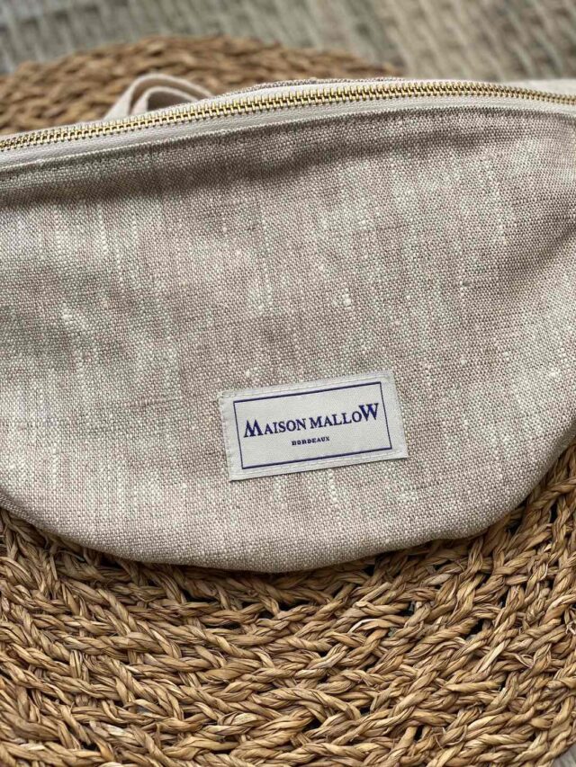 Maison Mallow - Sac Banane Lin blanc cassé