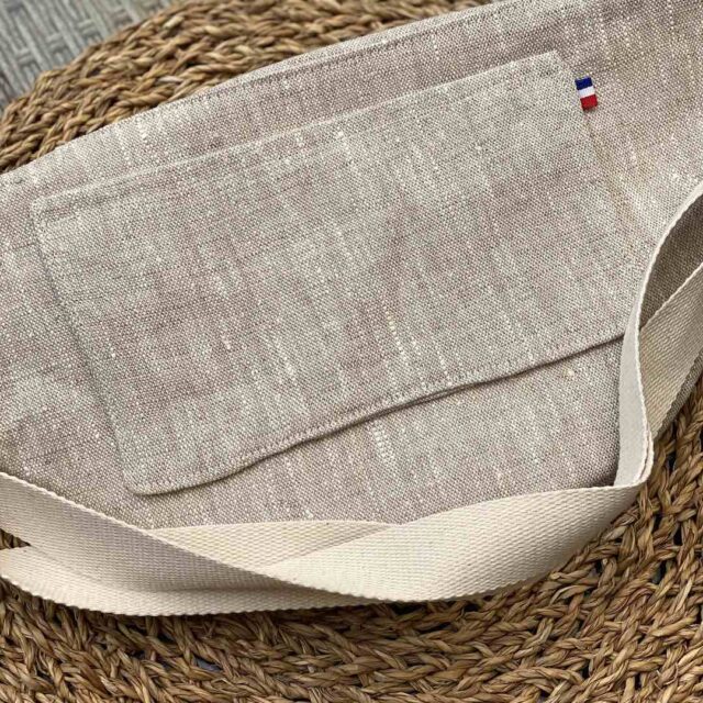 Maison Mallow - Sac Banane Lin blanc cassé