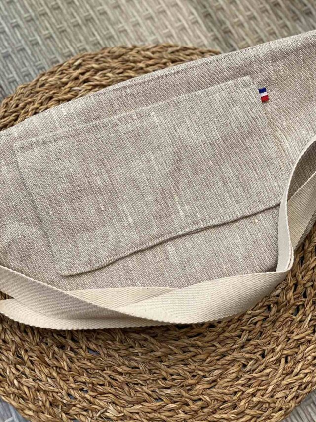 Maison Mallow - Sac Banane Lin blanc cassé