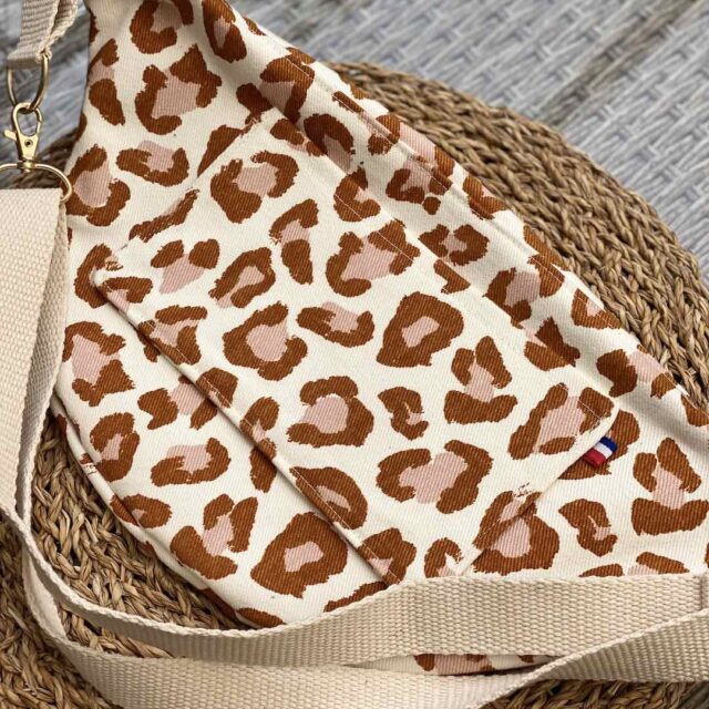 Maison Mallow - Sac Banane Léopard écru et camel