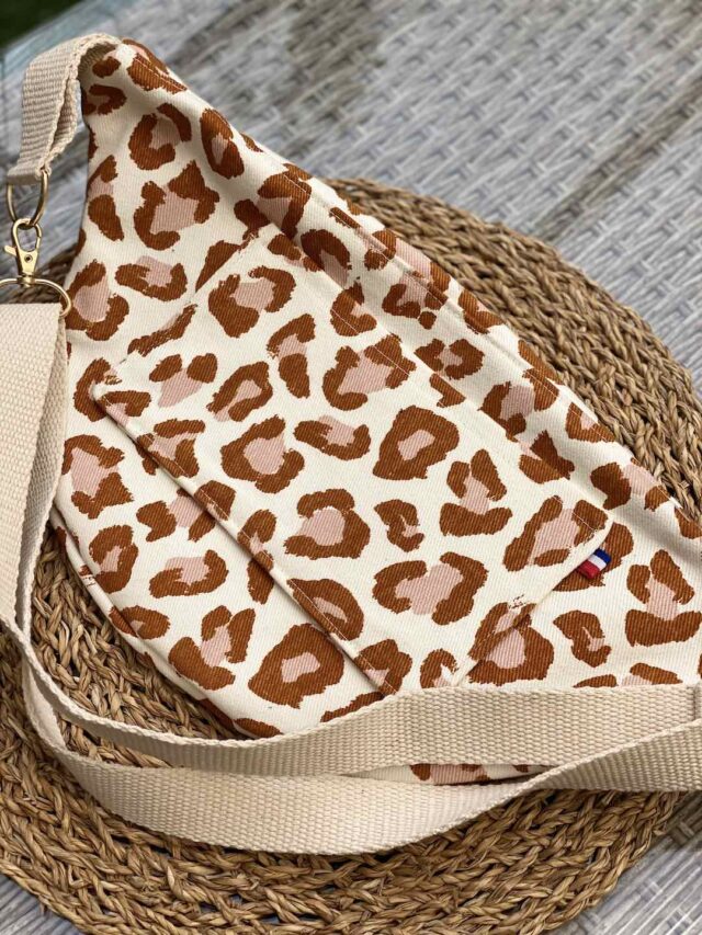 Maison Mallow - Sac Banane Léopard écru et camel