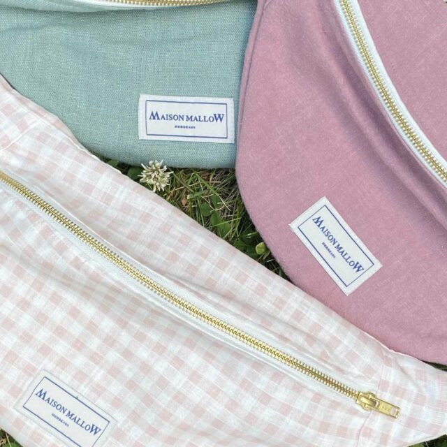 Maison Mallow - Sac Banane Lin Vichy Rose
