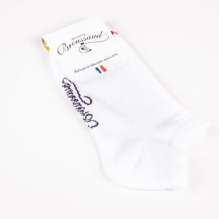 Maison Broussaud - Les Invisibles Drapeau – chaussette enfant – coton blanc