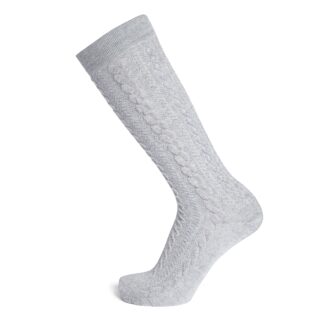 Torsades – mis-bas femme – laine gris par la marque Maison Broussaud Maison Broussaud - Torsades – mis-bas femme – laine gris