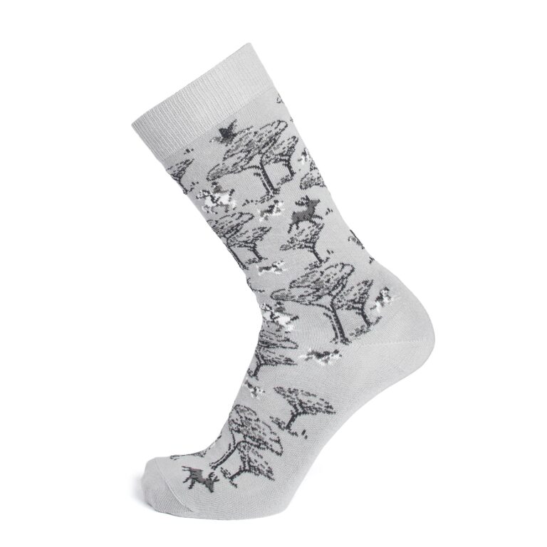 Maison Broussaud - Les Chasse - chaussette homme - coton gris
