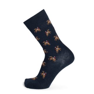 Maison Broussaud - Les Cavaliers – chaussettes homme – coton marine
