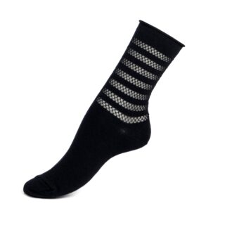 Les Rayures Transparentes – chaussettes femme – coton noir par la marque Maison Broussaud Maison Broussaud - Les Rayures Transparentes – chaussettes femme – coton noir