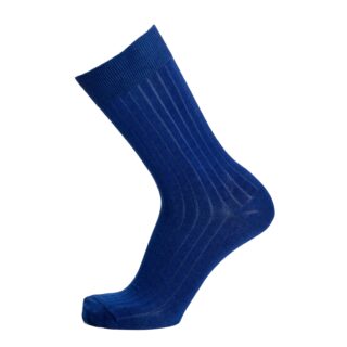 Maison Broussaud - Les fils d’Ecosse – chaussettes homme – coton bleu