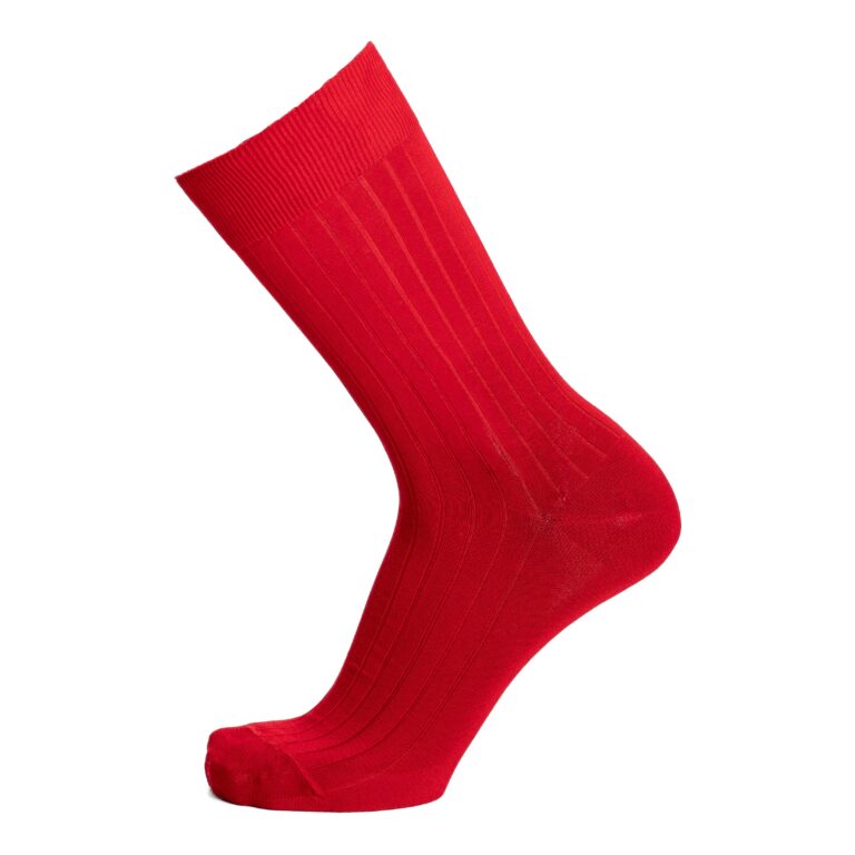 Maison Broussaud - Les fils d'Ecosse - chaussettes homme - coton rouge