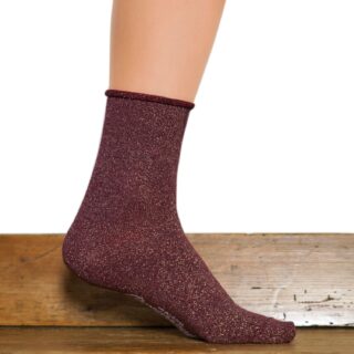 Maison Broussaud - Les Roulottées – chaussettes femme – coton bordeaux