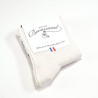 Maison Broussaud - Maille Ajourée – chaussettes femme – laine écru