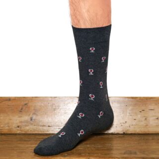 Maison Broussaud - Les Epicuriens 2 – chaussettes homme – coton gris