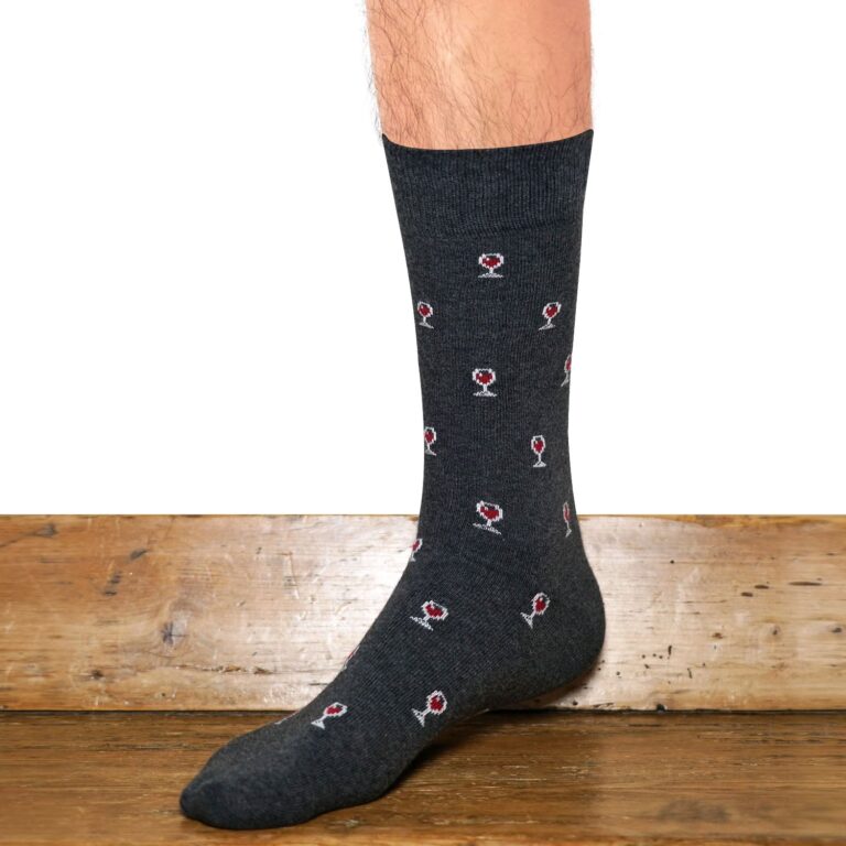 Maison Broussaud - Les Epicuriens 2 - chaussettes homme - coton gris