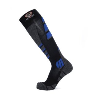 Maison Broussaud - Chaussettes de ski – Broussaud Sport – laine noir-gris-bleu