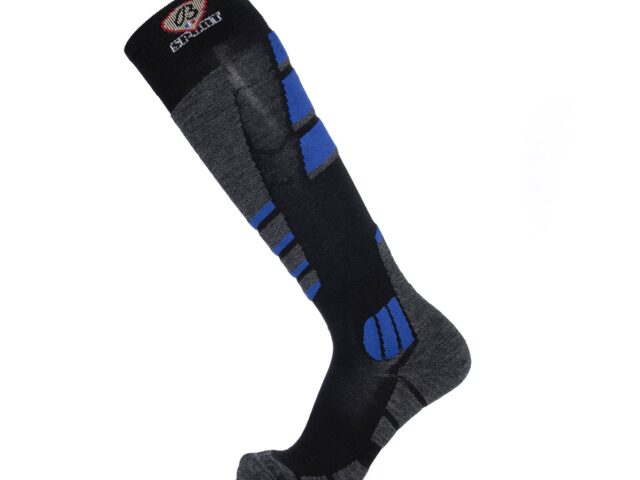 MG 0027 Maison Broussaud - Chaussettes de ski - Broussaud Sport - laine noir-gris-bleu – 39/42 / NOIR / GRIS / BLEU