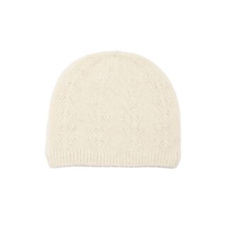 Maison Broussaud - Bonnet femme – alpaga et soie écru