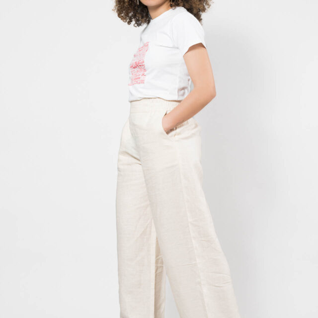 Nevice - Pantalon en lin beige
