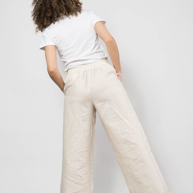 Nevice - Pantalon en lin beige