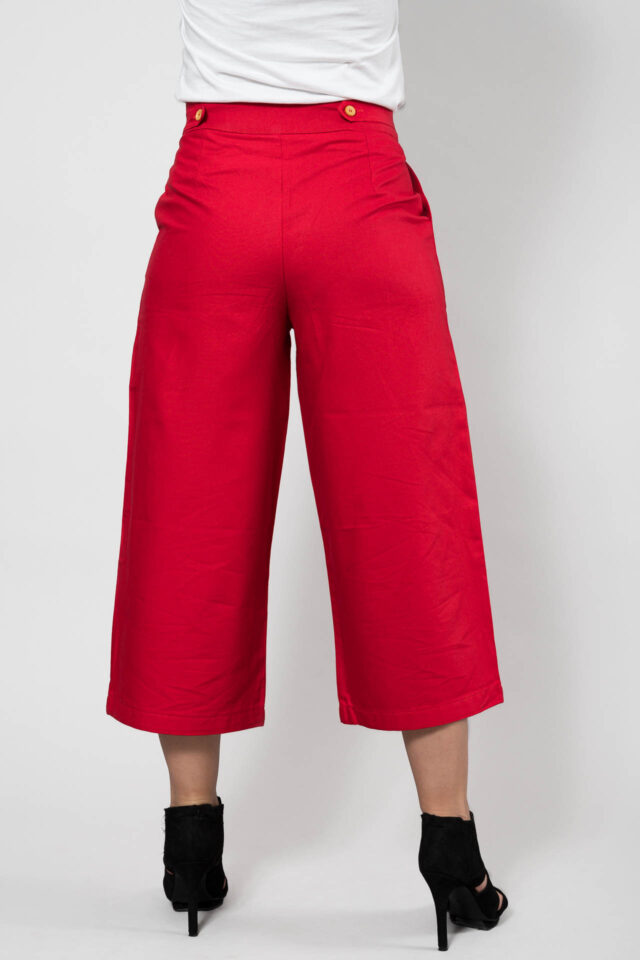 Nevice - Pantalon rouge en coton bio
